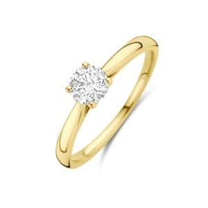 ring lab grown diamant 0.50ct h si 14K geelgoud
