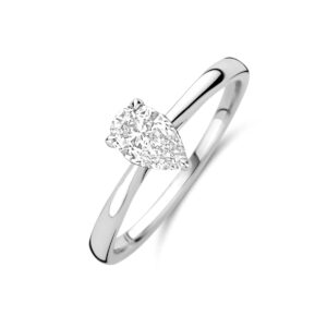 ring lab grown diamant 0.50ct h si 14K witgoud