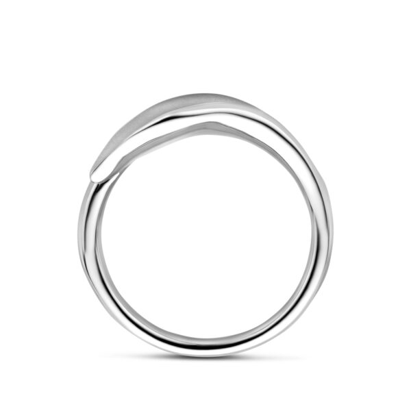 ring poli/mat zilver gerhodineerd - Afbeelding 3