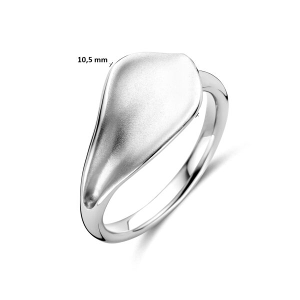 ring poli/mat zilver gerhodineerd - Afbeelding 4