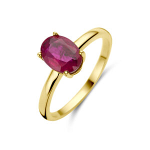 ring robijn 14K geelgoud