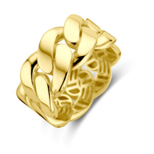 ring schakel 14K geelgoud