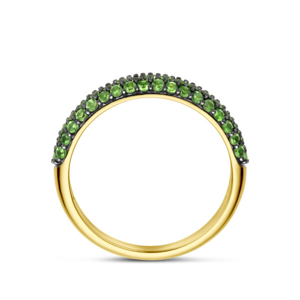 ring tsavoriet 14K geelgoud - Afbeelding 3
