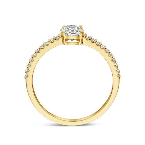 ring zirkonia 14K geelgoud - Afbeelding 3