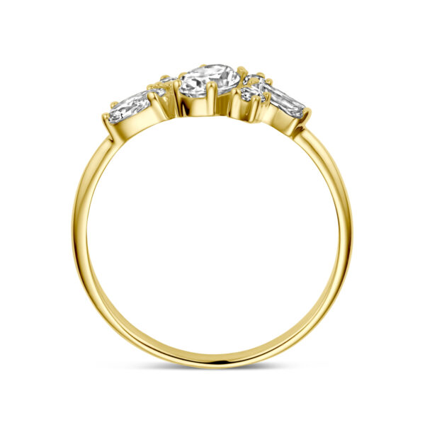 ring zirkonia 14K geelgoud - Afbeelding 3
