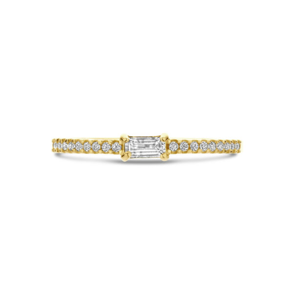 ring zirkonia 14K geelgoud - Afbeelding 4