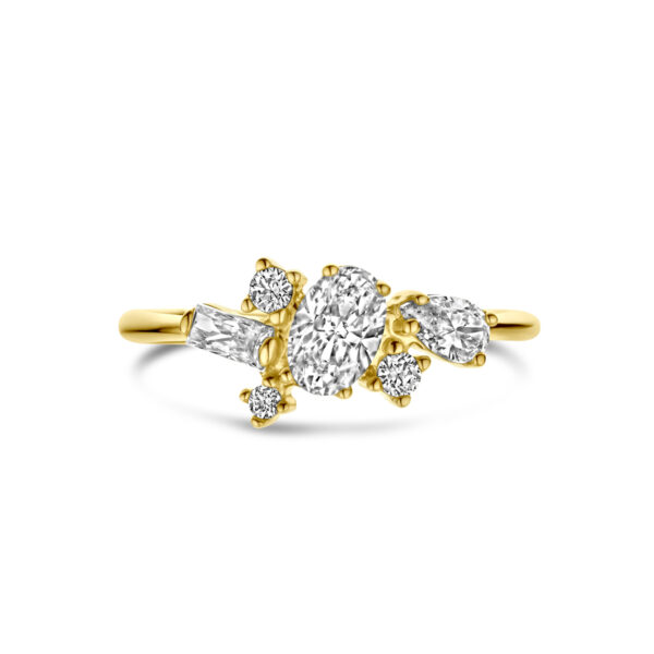 ring zirkonia 14K geelgoud - Afbeelding 4