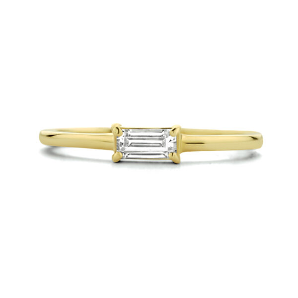 ring zirkonia 14K geelgoud - Afbeelding 4