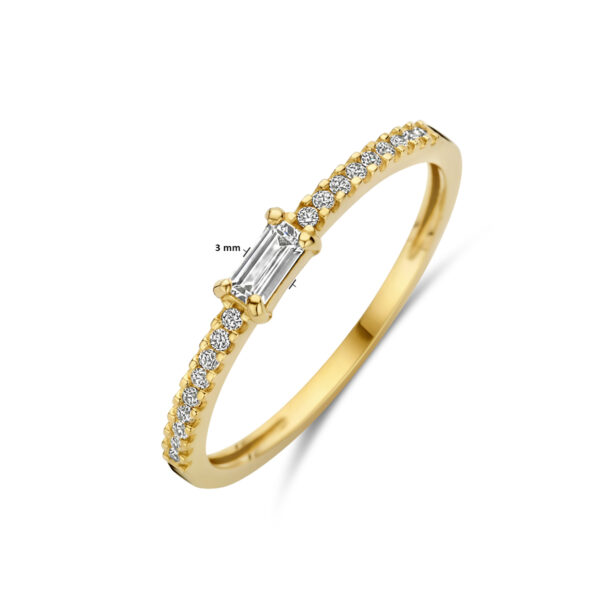 ring zirkonia 14K geelgoud - Afbeelding 5