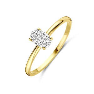 ring zirkonia 14K geelgoud