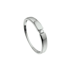 ring zirkonia 14K witgoud