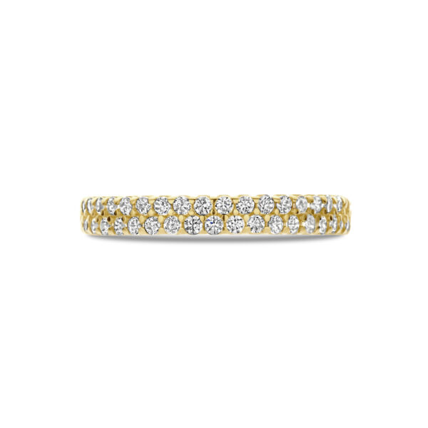 ring zirkonia 3 mm 14K geelgoud - Afbeelding 4