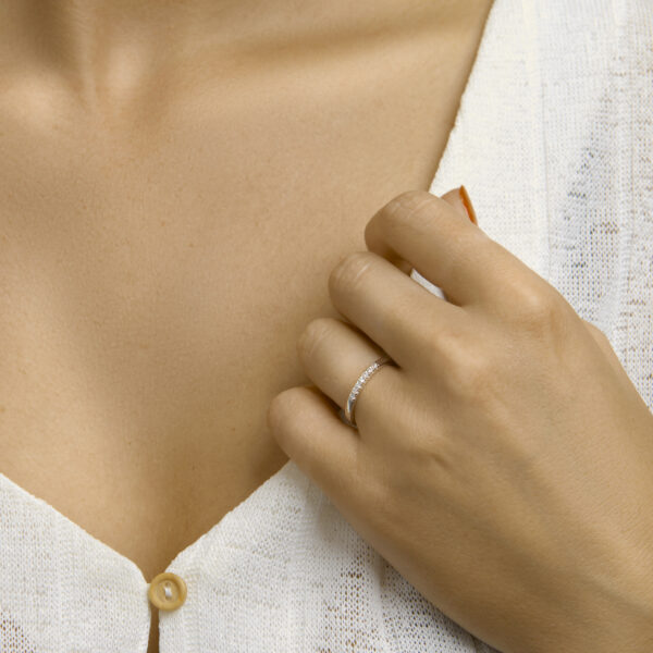 ring zirkonia zilver gerhodineerd - Afbeelding 2