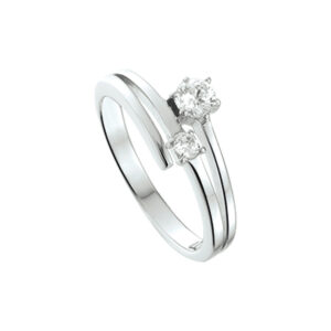 ring zirkonia zilver gerhodineerd