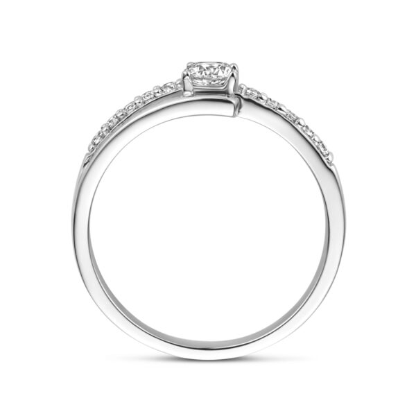 ring zirkonia zilver gerhodineerd - Afbeelding 3