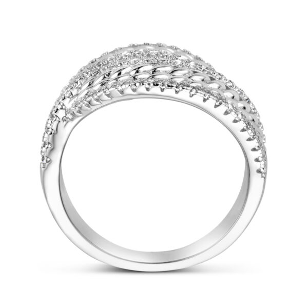 ring zirkonia zilver gerhodineerd - Afbeelding 3