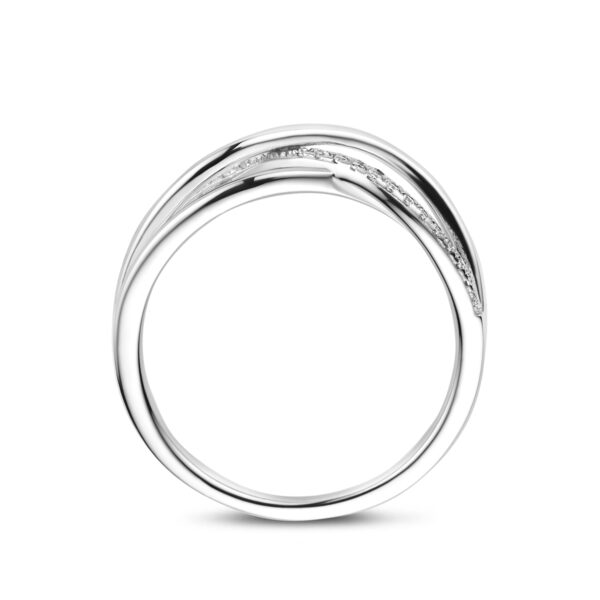 ring zirkonia zilver gerhodineerd - Afbeelding 3