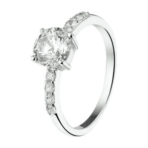 ring zirkonia zilver gerhodineerd