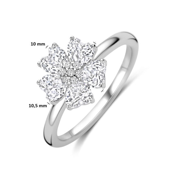 ring zirkonia zilver gerhodineerd - Afbeelding 4