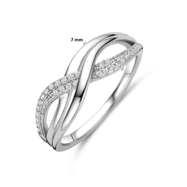 ring zirkonia zilver gerhodineerd - Afbeelding 4