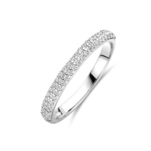 ring zirkonia zilver gerhodineerd