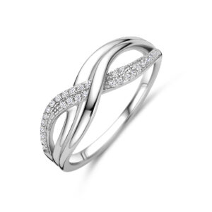 ring zirkonia zilver gerhodineerd
