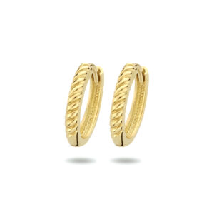 9k klapoorringen 13 mm 9K geel kleurig