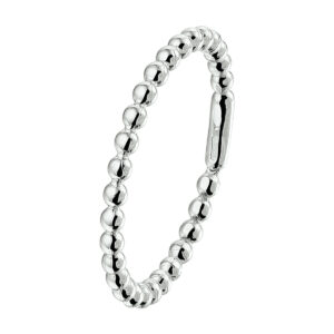 aanschuifring bolletjes 14K witgoud