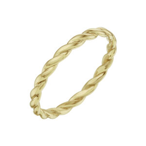 aanschuifring gedraaid 14K geelgoud