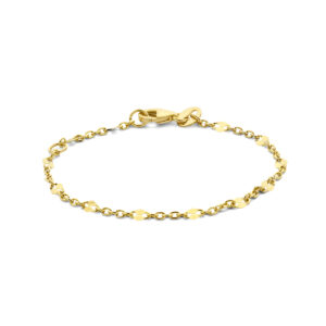 armband anker met tussenstuk 11 - 13 cm 14K geelgoud