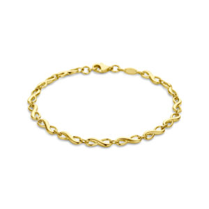 armband infinity 4,0 mm 18,5 cm 14K geelgoud