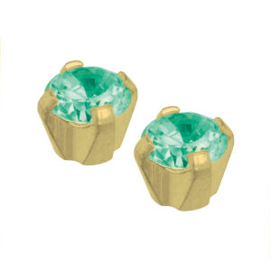 caflon schietknopjes gold plated blauw zirkonia caflon push through systeem