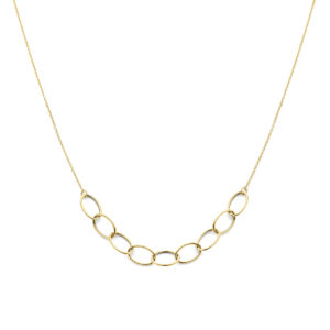 collier 8 mm 42 + 3 cm 14K geelgoud