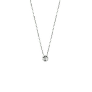 collier diamant 0.01ct h si 41 - 43 - 45 cm 14K witgoud