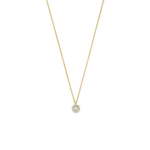collier diamant 0.14ct h si 43 - 44 - 45 cm 14K geelgoud