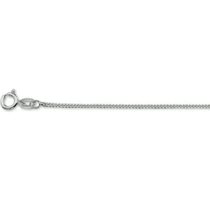 collier gourmette 4 zijdes geslepen 1,1 mm 41 - 43 - 45 cm 14K witgoud