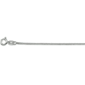 collier gourmette 4 zijdes geslepen 1,2 mm 41 - 43 - 45 cm 14K witgoud