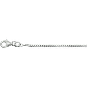 collier gourmette 4 zijdes geslepen 1,4 mm 41 - 43 - 45 cm 14K witgoud
