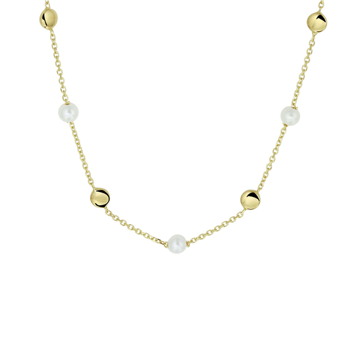 collier parel 42 - 45 cm 14K geelgoud