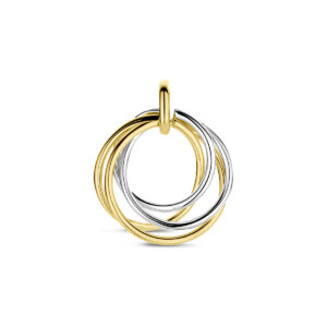 hanger 21 mm 14K bicolor goud geel/wit
