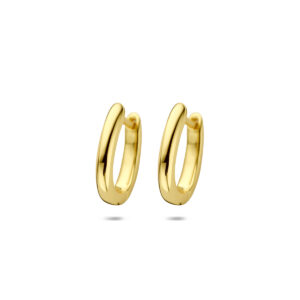 klapoorringen 14,5 mm 1 micron zilver verguld (geel)