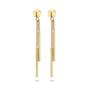 oorhangers balkjes 14K geelgoud