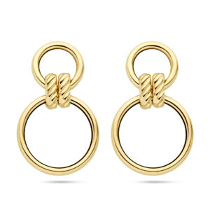 oorhangers cirkels 14K geelgoud