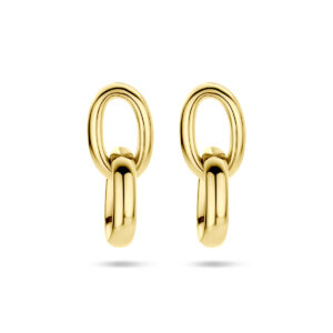 oorhangers schakel 24 mm 14K geelgoud