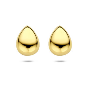 oorknoppen druppel 16 mm 1 micron zilver verguld (geel)