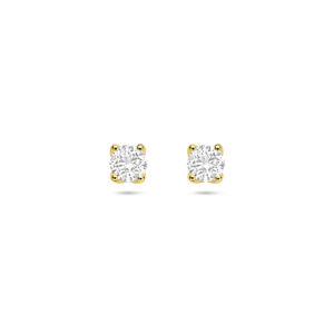 oorknoppen lab grown diamant 1.0ct (2x 0.50ct) h si 5,5 mm 14K geelgoud