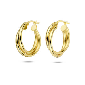 oorringen 21 mm 14K geelgoud