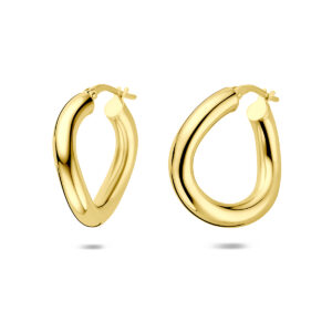 oorringen 23 mm 1 micron zilver verguld (geel)