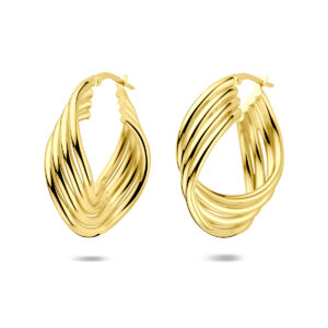 oorringen 31,5 mm 1 micron zilver verguld (geel)