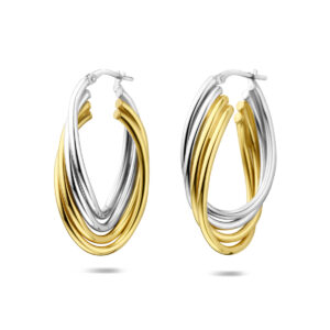 oorringen 35,5 mm 1 micron zilver verguld (geel/rhodium)